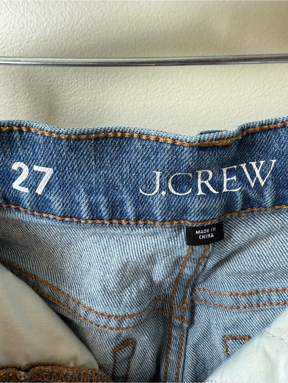J CREW Wide Leg Trousers Jeans Blue Denim Closet Staple Classic High Rise 27 - Picture 4 of 9